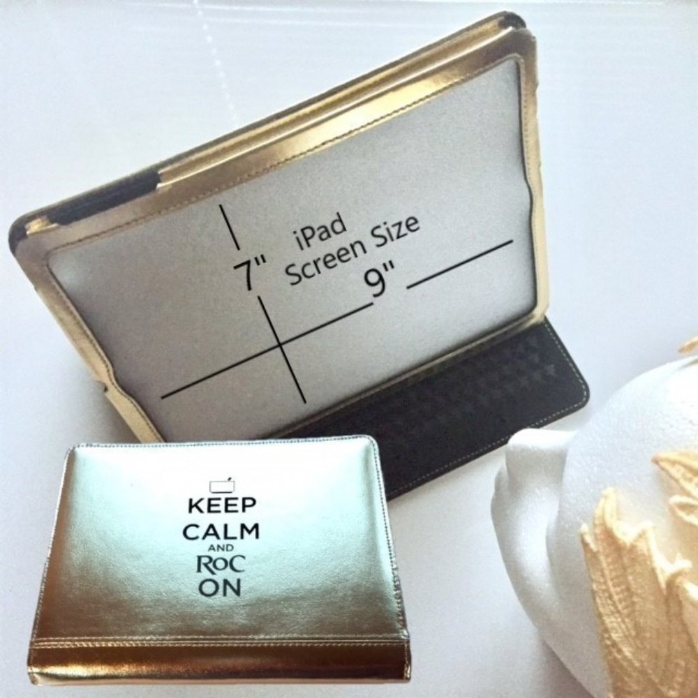 Gemline iPad Case Gold Leather Multi-Position